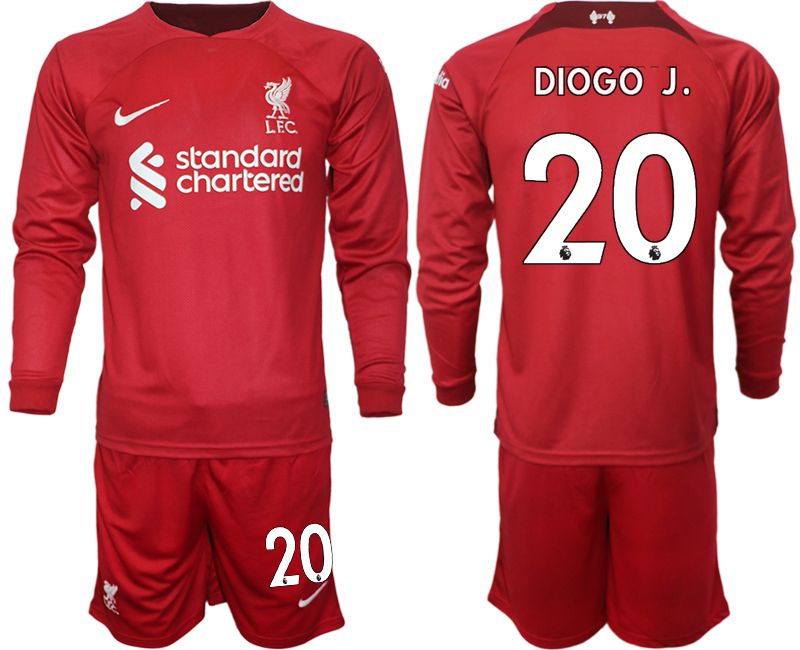 Men 2022-2023 Club Liverpool home long sleeves red 20 Soccer Jersey
